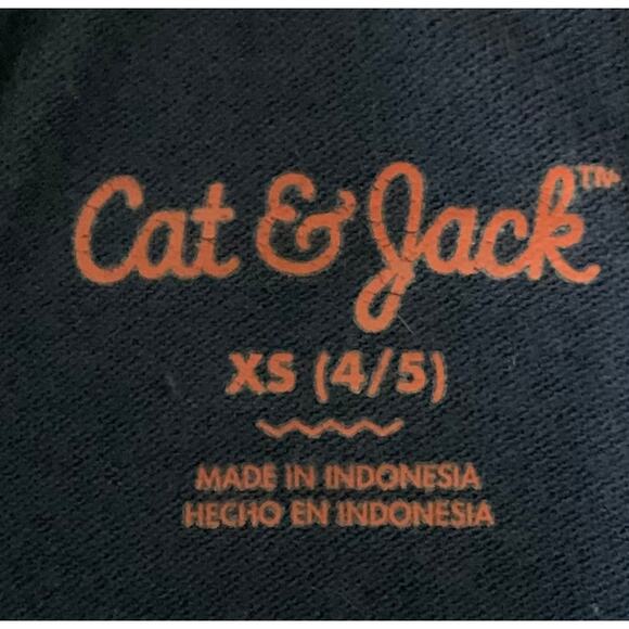 CAT & JACK SHORT SLEEVE POLO SHIRT, BOYS, XS (4/5), NAVY, ORANGE & LT BLUE TRIM - Picture 6 of 7